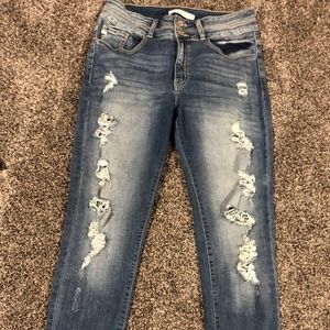 Women's Kancan distressed jeans